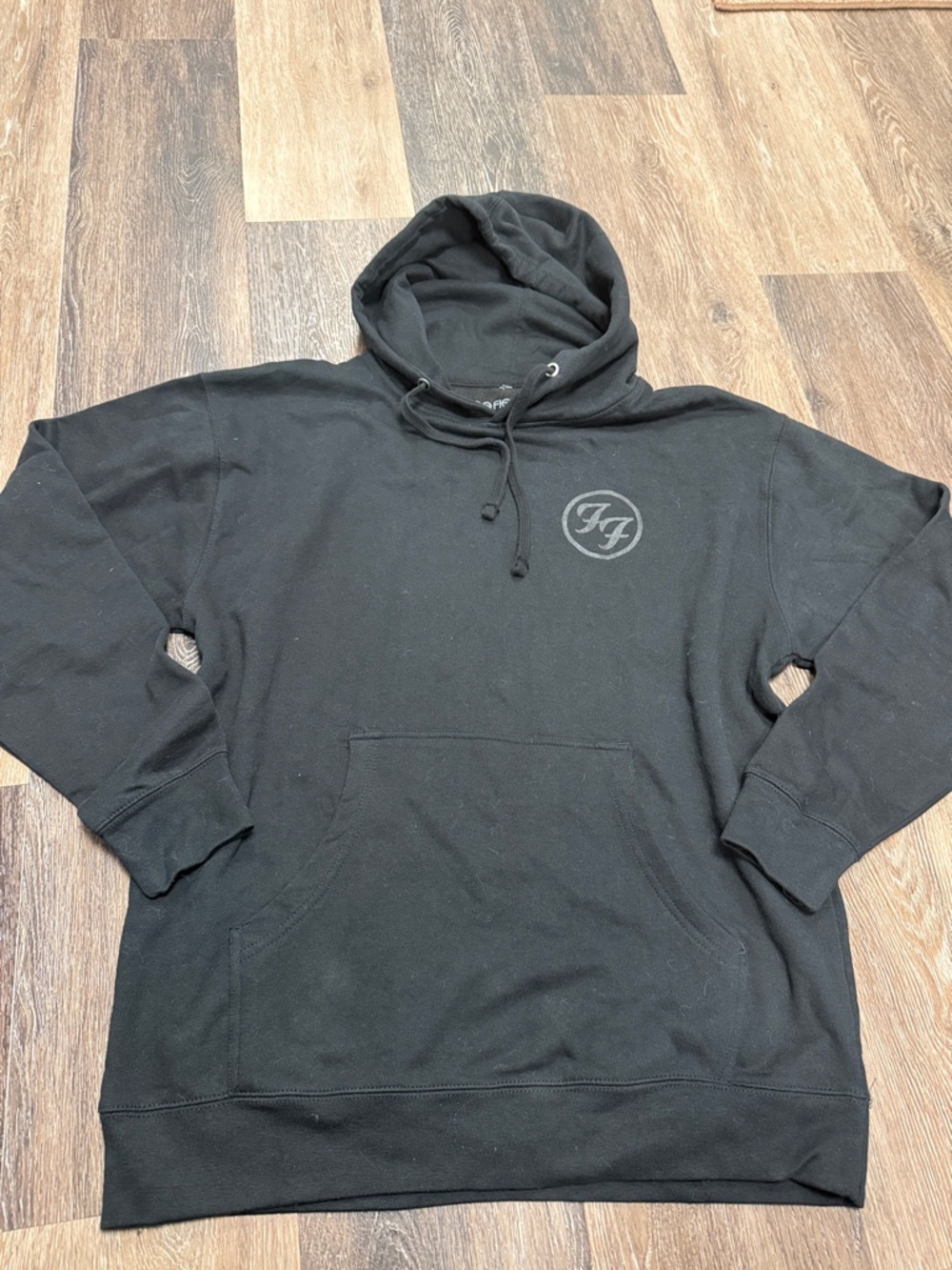 Men's Black Hoodie with Foo Fighters Logo